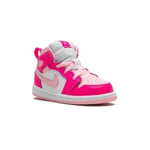 New Air Jordan 1 Mid Fierce Pink Toddlers Sneakers Limited Edition 6 Nike